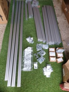 Anlieferung der Einzelteile