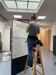 Beklebung der Panele